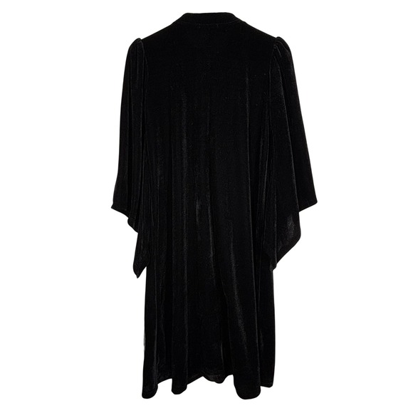 Pottery Barn Kids 10 Black Velvet Wizard Robe Moon Stars Celestial Costume Cloak - Picture 2 of 9